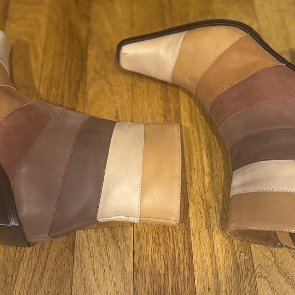 Jeffrey Campbell Multicolor Striped Ankle Boots - Picture 9 of 13